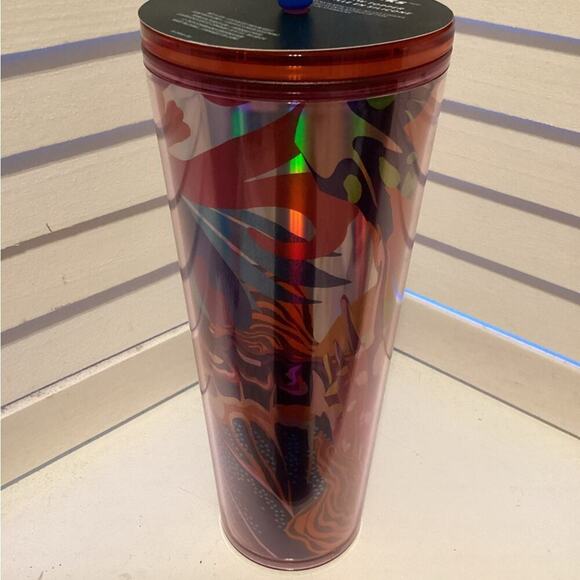 Starbucks 2024 Summer Silicone Butterfly Straw Topper Iridescent Cold Cup Venti - Picture 4 of 4